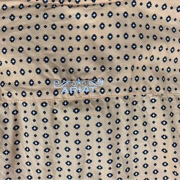 Ariat women's XXL Kirby peach stretch Fitted Button Down Shirt western long slee - Picture 13 of 13